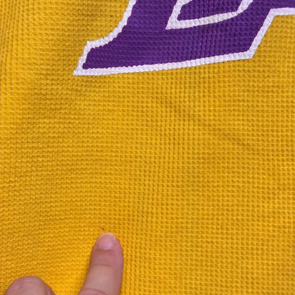 LA Lakers Reversible Jacket Mens 3XL Yellow Purple Waffle Knit Hooded NBA G-III